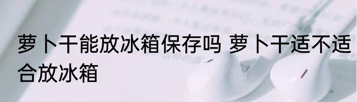 萝卜干能放冰箱保存吗 萝卜干适不适合放冰箱