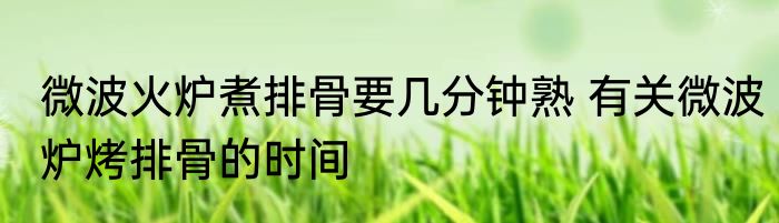 微波火炉煮排骨要几分钟熟 有关微波炉烤排骨的时间