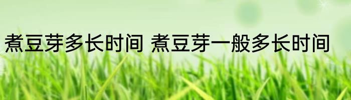 煮豆芽多长时间 煮豆芽一般多长时间