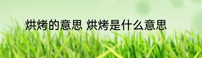 烘烤的意思 烘烤是什么意思