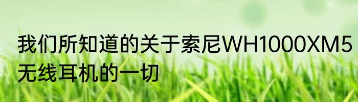 我们所知道的关于索尼WH1000XM5无线耳机的一切