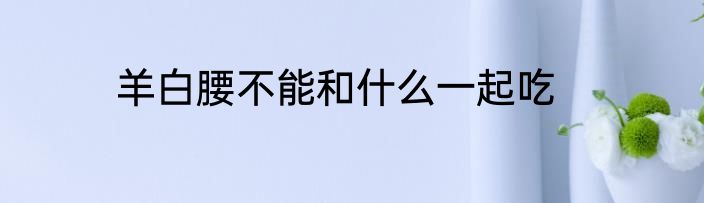 羊白腰不能和什么一起吃