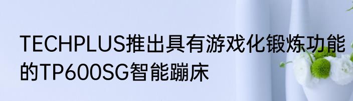 TECHPLUS推出具有游戏化锻炼功能的TP600SG智能蹦床