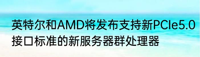 英特尔和AMD将发布支持新PCIe5.0接口标准的新服务器群处理器