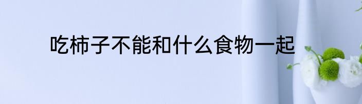 吃柿子不能和什么食物一起