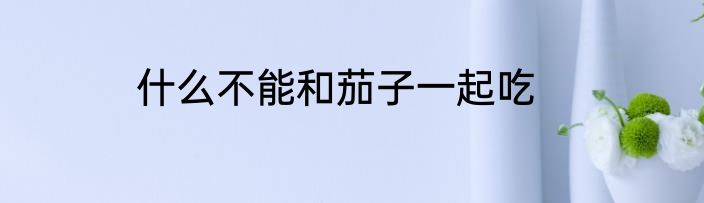 什么不能和茄子一起吃