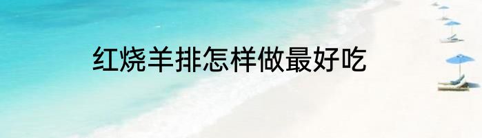 红烧羊排怎样做最好吃