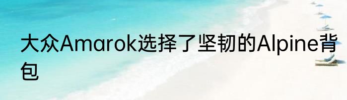 大众Amarok选择了坚韧的Alpine背包