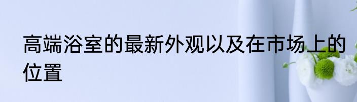 高端浴室的最新外观以及在市场上的位置