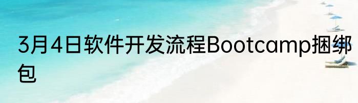 3月4日软件开发流程Bootcamp捆绑包