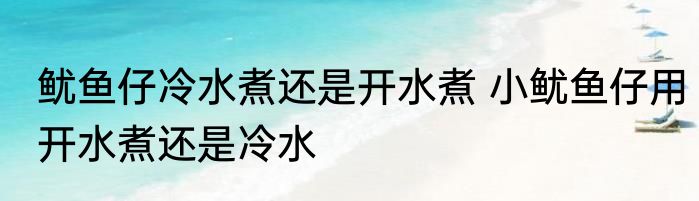 鱿鱼仔冷水煮还是开水煮 小鱿鱼仔用开水煮还是冷水