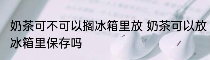 奶茶可不可以搁冰箱里放 奶茶可以放冰箱里保存吗
