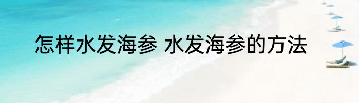 怎样水发海参 水发海参的方法