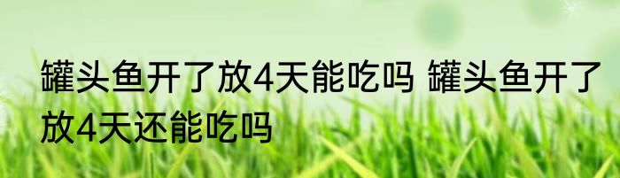 罐头鱼开了放4天能吃吗 罐头鱼开了放4天还能吃吗