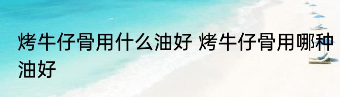 烤牛仔骨用什么油好 烤牛仔骨用哪种油好