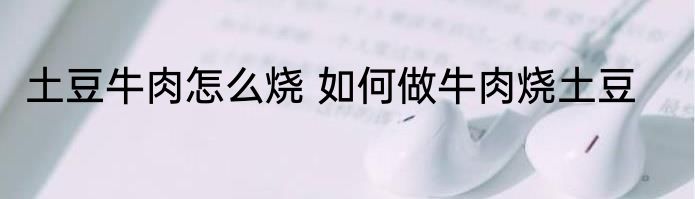 土豆牛肉怎么烧 如何做牛肉烧土豆