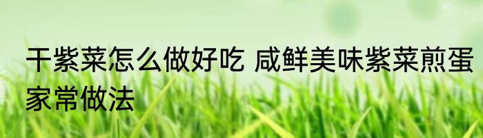 干紫菜怎么做好吃 咸鲜美味紫菜煎蛋家常做法