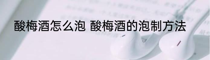 酸梅酒怎么泡 酸梅酒的泡制方法