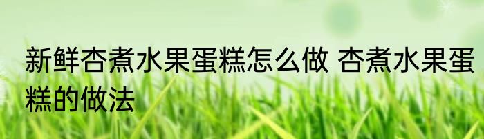 新鲜杏煮水果蛋糕怎么做 杏煮水果蛋糕的做法