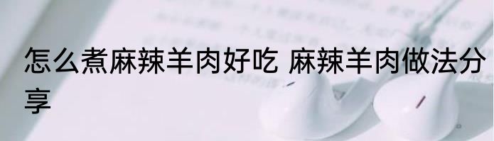 怎么煮麻辣羊肉好吃 麻辣羊肉做法分享