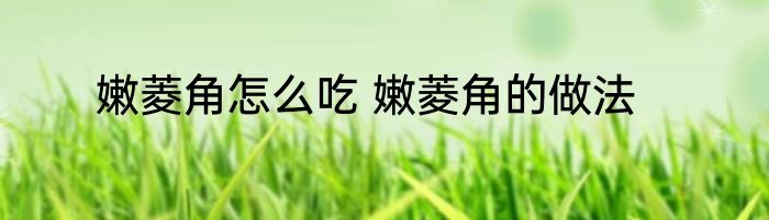 嫩菱角怎么吃 嫩菱角的做法