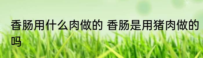 香肠用什么肉做的 香肠是用猪肉做的吗