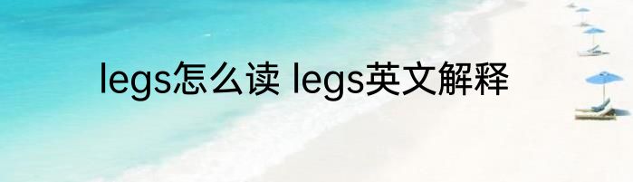legs怎么读 legs英文解释