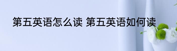 第五英语怎么读 第五英语如何读