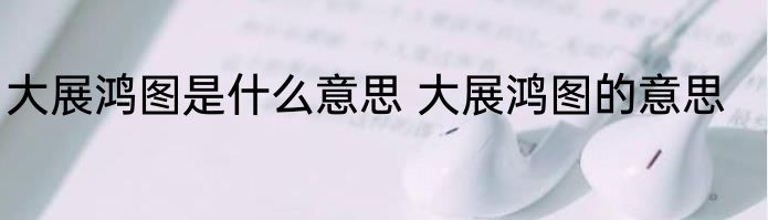 大展鸿图是什么意思 大展鸿图的意思