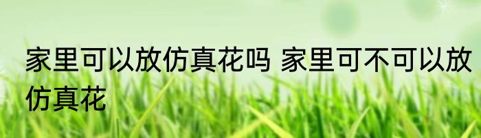 家里可以放仿真花吗 家里可不可以放仿真花