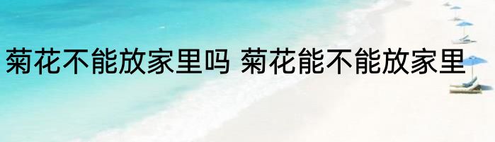 菊花不能放家里吗 菊花能不能放家里