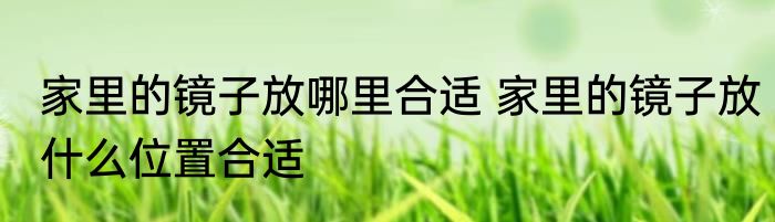 家里的镜子放哪里合适 家里的镜子放什么位置合适