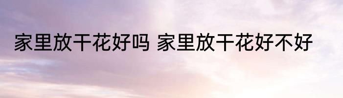 家里放干花好吗 家里放干花好不好