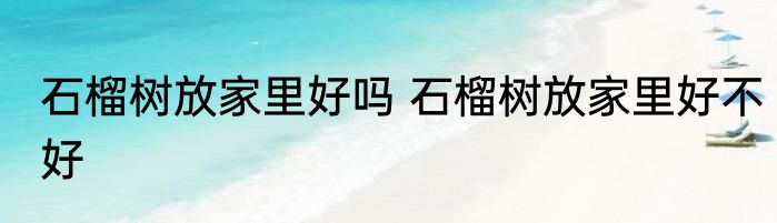 石榴树放家里好吗 石榴树放家里好不好