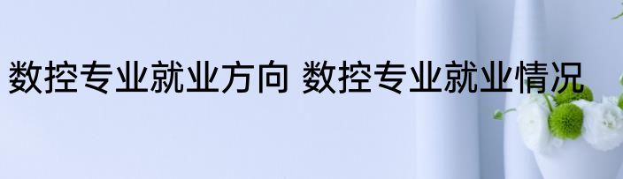 数控专业就业方向 数控专业就业情况