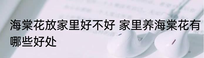 海棠花放家里好不好 家里养海棠花有哪些好处