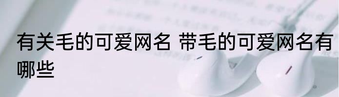 有关毛的可爱网名 带毛的可爱网名有哪些