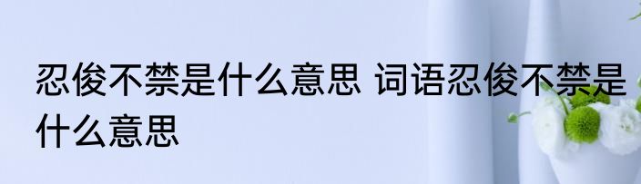 忍俊不禁是什么意思 词语忍俊不禁是什么意思