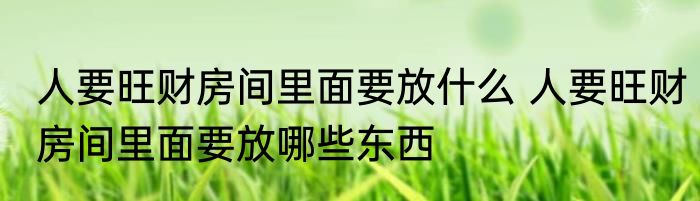人要旺财房间里面要放什么 人要旺财房间里面要放哪些东西