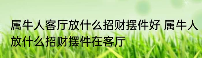 属牛人客厅放什么招财摆件好 属牛人放什么招财摆件在客厅