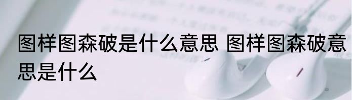 图样图森破是什么意思 图样图森破意思是什么