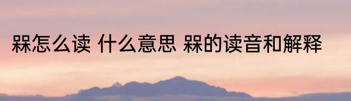 槑怎么读 什么意思 槑的读音和解释