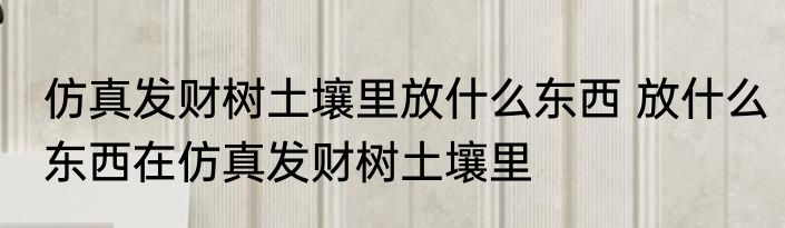 仿真发财树土壤里放什么东西 放什么东西在仿真发财树土壤里