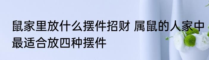 鼠家里放什么摆件招财 属鼠的人家中最适合放四种摆件