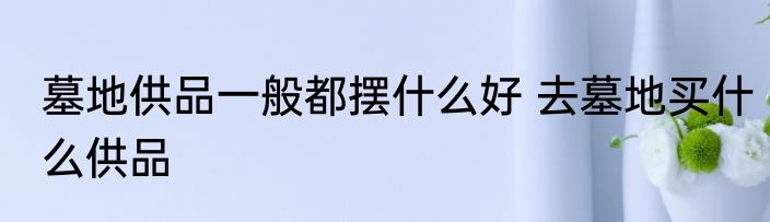 墓地供品一般都摆什么好 去墓地买什么供品