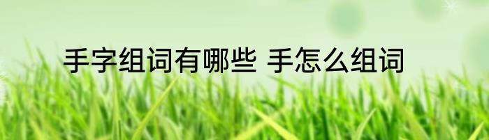 手字组词有哪些 手怎么组词
