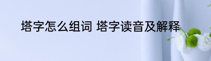 塔字怎么组词 塔字读音及解释