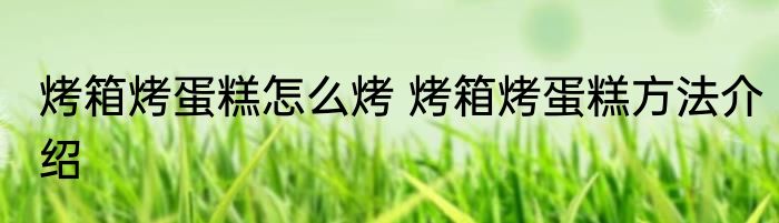 烤箱烤蛋糕怎么烤 烤箱烤蛋糕方法介绍