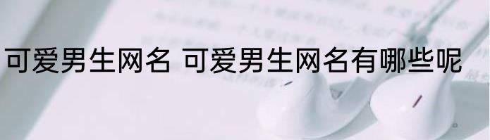 可爱男生网名 可爱男生网名有哪些呢