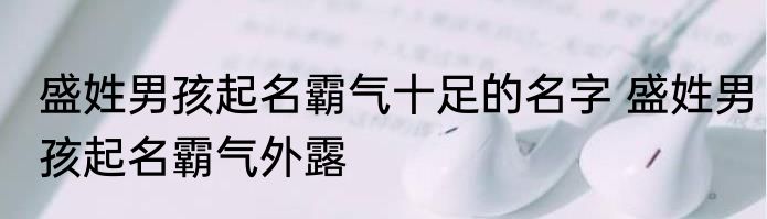 盛姓男孩起名霸气十足的名字 盛姓男孩起名霸气外露